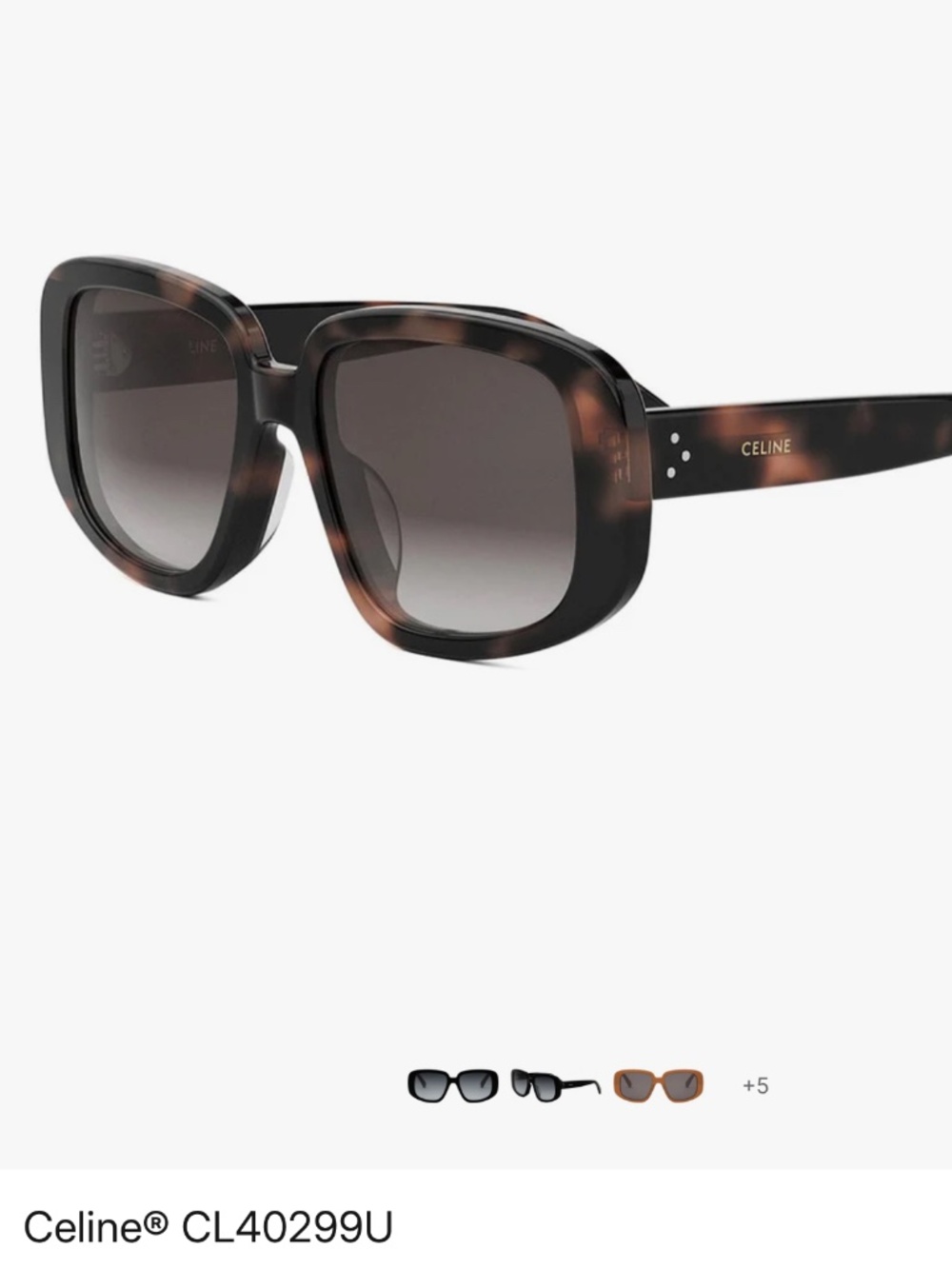 CELINE Sunglasses 3 Dots CL40299U 55K Tortoise 55-18